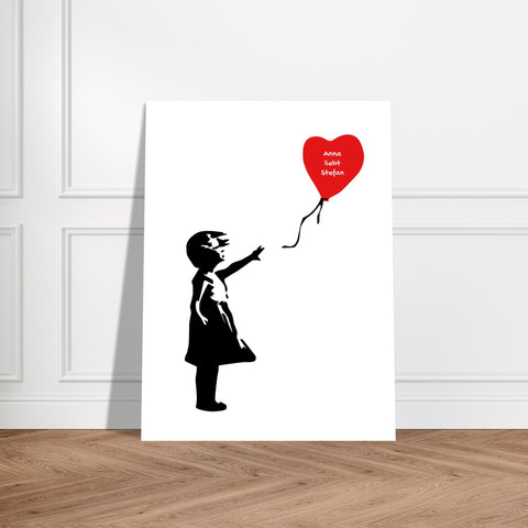 Banksy Mädchen mit Ballon 🎈 Poster personalisiert