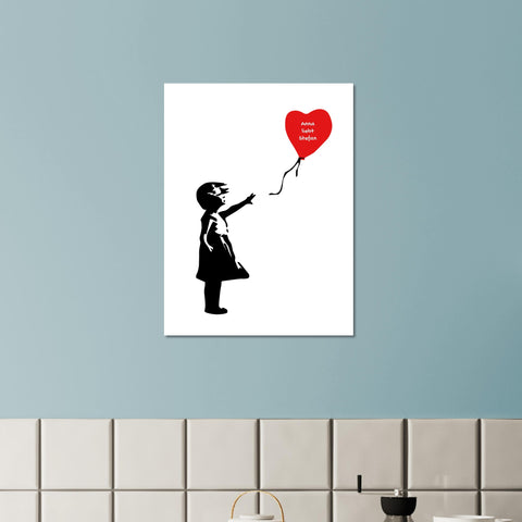 Banksy Mädchen mit Ballon 🎈 Poster personalisiert