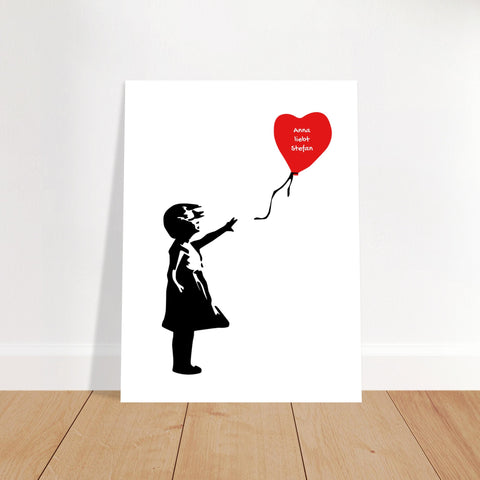 Banksy Mädchen mit Ballon 🎈 Poster personalisiert