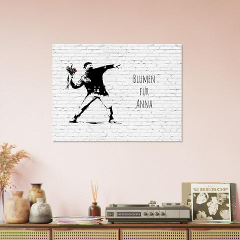 Banksy Blumenwerfer 💐 Poster personalisiert