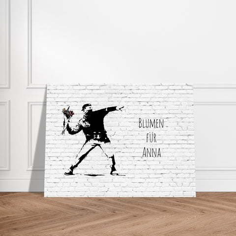 Banksy Blumenwerfer 💐 Poster personalisiert