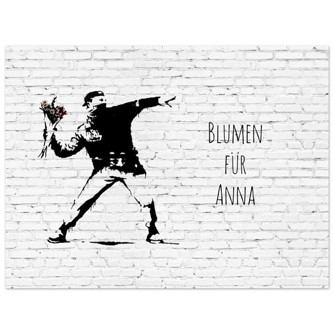 Banksy Blumenwerfer 💐 Poster personalisiert