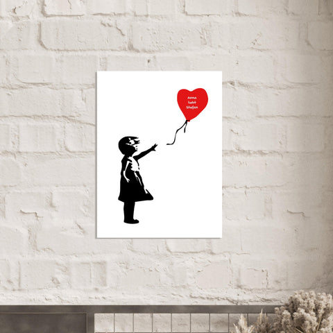 Banksy Mädchen mit Ballon 🎈 Poster personalisiert